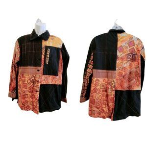 Winter Sum Tie Dyed Button Down Jacket Shirt Sz M